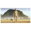 Fotobehang StarWars Classic RMQ Droids vlies - geel/bruin