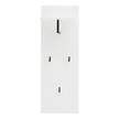 Garderobepaneel Zaddy (set van 2) mat wit/zwart - Wit