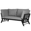Gartenbank Torcy Aluminium / Polyester - Grau / Schwarz