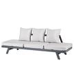 Gartenbank Ranco Aluminium / Polyester - Dunkelgrau / Hellgrau