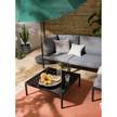 Loungeset Koozy (2-teilig) Stahl / Polyester - Grau / Schwarz