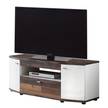 Tv-meubel Karlsburg hoogglans wit/oudhouten look