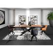 Eettafel Milland I massief acaciahout/ijzer - Breedte: 240 cm