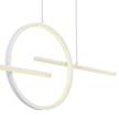LED-Pendelleuchte Barral Acrylglas / Eisen - 1-flammig - Weiß