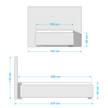Letto imbottito Whitewood Color grigio chiaro - 100 x 200cm