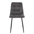 Gestoffeerde stoelen Ormoy I (set van 2) microvezel/staal - grijs/zwart