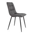 Gestoffeerde stoelen Ormoy I (set van 2) microvezel/staal - grijs/zwart