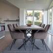 Eettafel Maury massief eikenhout/aluminium - Breedte: 200 cm