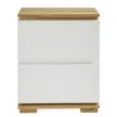 Nachtkastje Hindley Wit - Massief hout - Plaatmateriaal - 48 x 59 x 40 cm