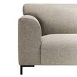 Hoekbank Lussant Vlakweefsel - Platweefsel Shina: Beige - Ottomaan vooraanzicht rechts - Zwart