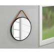 Wandspiegel Borrone Eisen / Glas - Schwarz / Silber - Durchmesser: 40 cm