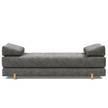 Canapé convertible Sigmund Tissu - Tissu Twist : Charcoal - Chêne clair