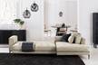 Ecksofa GAILLON mit Longchair Microfaser Cori: Hellgrau - Longchair davorstehend rechts