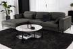 Ecksofa GAILLON mit Longchair Microfaser Cori: Dunkelgrau - Longchair davorstehend links