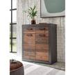 Commode Buzan III Imitation bois recyclé / Anthracite
