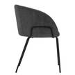 Sedia con braccioli Bud (2 pezzi) Tessuto / Metallo - Grigio