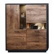Highboard Batey Haveleiche Dekor / Graphit