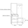 Compacte garderobe Voru eikenhouten look/zwart