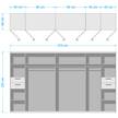 Draaideurkast Vegas Grafietkleurig/eikenhouten look - Breedte: 316 cm