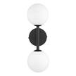 Wandlamp KJUL Zwart metaal/Wit opaalglas