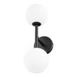 Wandlamp KJUL Zwart metaal/Wit opaalglas