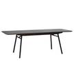 Eettafel Dax fineer van eikenhout/metaal - donkerbruin eikenhout/zwart