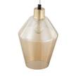 Hanglamp Alonas glas/ijzer - 1 lichtbron - Barnsteenkleurig