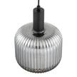 Pendelleuchte Amory III Rauchglas / Eisen - 1-flammig