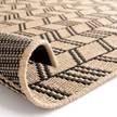 Tapis intérieur / extérieur Zelma Fibres synthétiques - Beige / Noir