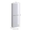 Hochschrank Kopenhagen Hochglanz Weiß - Breite: 50 cm