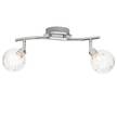 Plafondlamp Joya I transparant glas/ijzer - 2 lichtbronnen