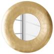 Specchio da parete Planet Oro - Materiale plastico / Materiale a base di legno / Vetro - Ø 108 cm - Oro