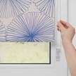 Store enrouleur Flower Wheel Polyester - Bleu - 45 x 150 cm