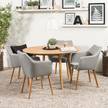 "Chaise à accoudoirs NICHOLAS 
XXL" Tissu Cors: Granite - Lot de 2