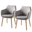 "Chaise à accoudoirs NICHOLAS 
XXL" Tissu Cors: Granite - Lot de 2