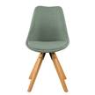 Sedia imbottita Aledas II Tessuto Cors: grigio menta - Set da 4