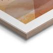 Wandbilder Set Reisen (3-tlg.) Print in Holzrahmen - Beige