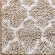 Tapis de couloir Temara Shag IV Polypropylène / Envers : - Beige - 80 x 305 cm