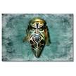 Canvas African Mask Tela / Legno massello di abete - Turchese