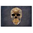 Canvas Happy Skull Tela / Legno massello di abete - Multicolore