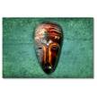 Canvas Wood Face Tela / Legno massello di abete - Turchese / Marrone