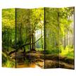 Kamerscherm Forest Clearing vlies op massief hout - meerdere kleuren - 5-delige set