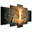 Wandbild Love Entanglement MDF / Leinwand - Mehrfarbig - 200 x 100 cm