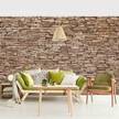 Vliestapete Crete Stonewall Vliespapier - Braun - 432 x 290 cm
