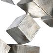 Decoratie Cubes aluminium - zwart/zilverkleurig