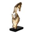 Skulptur Two Hands Kunstharz - Gold / Schwarz