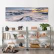 Impression sur toile Sur les nuages I Blanc - 120 x 40 x 2 cm - Largeur : 120 cm
