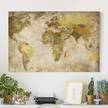 Canvas Cartina del mondo II Verde - 120 x 80 x 2 cm - Larghezza: 120 cm