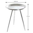 Beistelltisch Hatta II Metall - Silber
