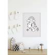 Afbeelding Scribble Birdy papier - zwart/wit